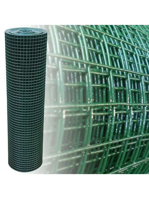 Suvirintas tinklas, 2,1 x 25.4 x 12.7 x 1000 mm, žalias, 25m Suvirintas tinklas, 2,1 x 25.4 x 12.7 x 1000 mm, žalias, 25m