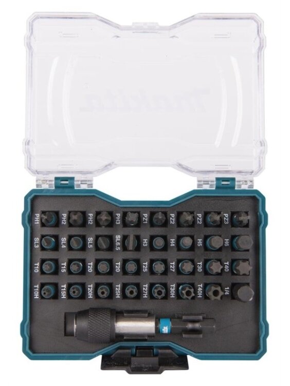 Sukimo antgalių rinkinys Makita E-12441, 33 vnt. 1