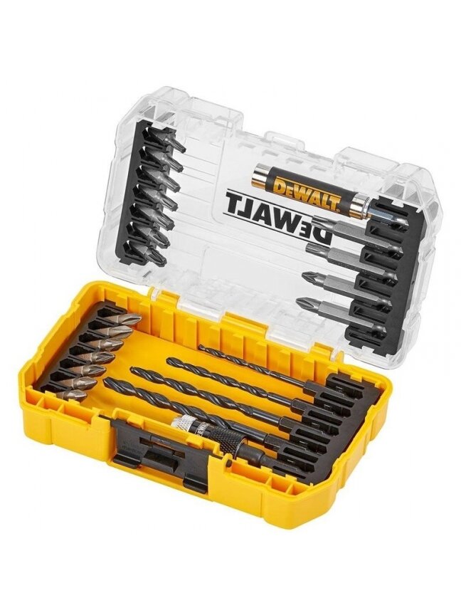 Sukimo antgalių ir grąžtų komplektas DeWalt 25 vnt Sukimo antgalių ir grąžtų komplektas DeWalt 25 vnt