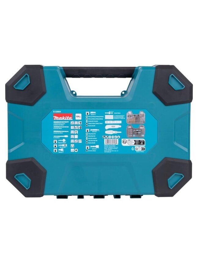 Sukimo antgalių ir grąžtų rinkinys Makita 104 vnt. 1 Sukimo antgalių ir grąžtų rinkinys Makita 104 vnt. 1