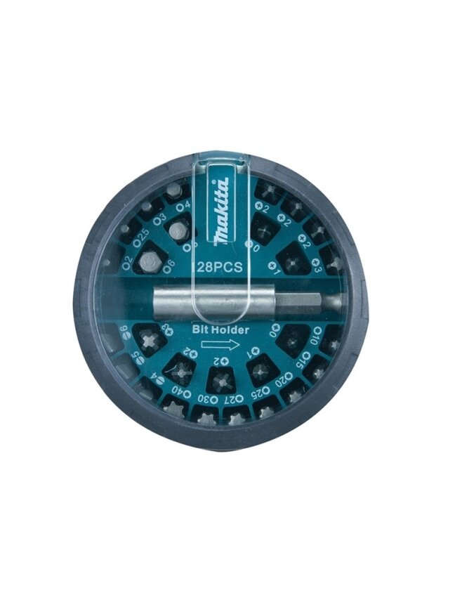 Sukimo antgalių rinkinys Makita B-28911, 28 vnt. Sukimo antgalių rinkinys Makita B-28911, 28 vnt.