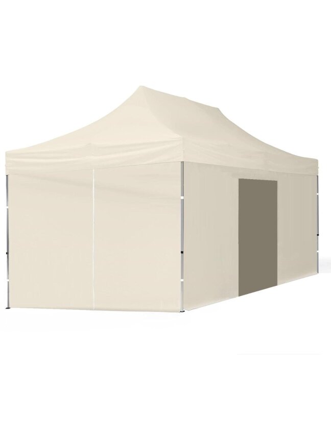 Sulankstoma pavėsinė Pop Up 3x4.5 m, su sienomis, Smėlio, X serijos, aliuminis 1 Sulankstoma pavėsinė Pop Up 3x4.5 m, su sienomis, Smėlio, X serijos, aliuminis 1