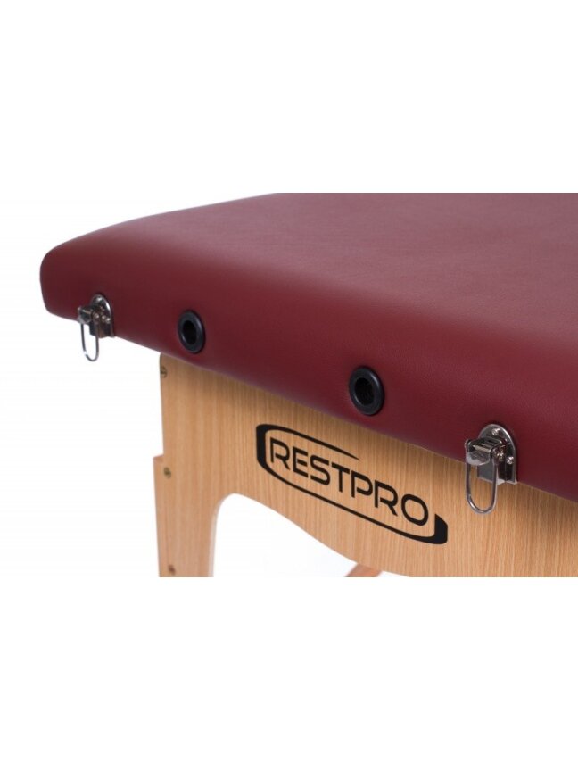 Sulankstomas masažo stalas Restpro Classic 2 Wine Red 3 Sulankstomas masažo stalas Restpro Classic 2 Wine Red 3