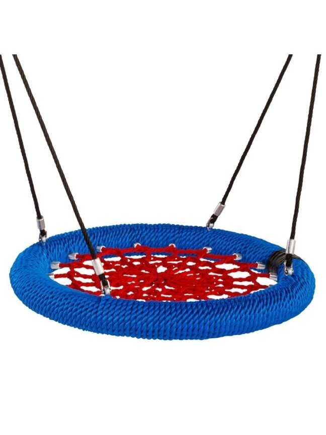 Sūpynės Gandro lizdas NEST-PRO, Ø 120 cm,mėlyna-raudona Sūpynės Gandro lizdas NEST-PRO, Ø 120 cm,mėlyna-raudona