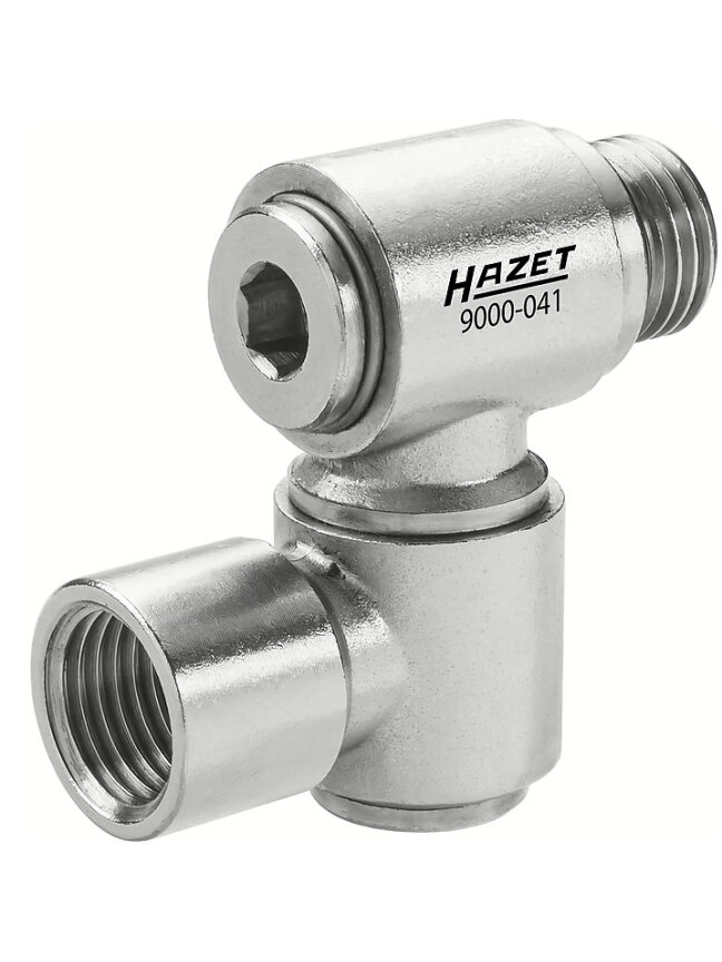 Suspausto oro sujungimas šarnyras 1/4 (9000-041, HAZET) Suspausto oro sujungimas šarnyras 1/4 (9000-041, HAZET)