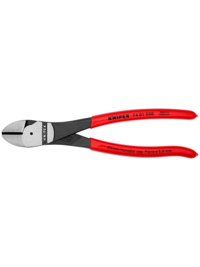⬡ Sustiprintos įstrižo kirpimo replės 200 mm KNIPEX (7401200, KNIPEX) ⬡ Sustiprintos įstrižo kirpimo replės 200 mm KNIPEX (7401200, KNIPEX)