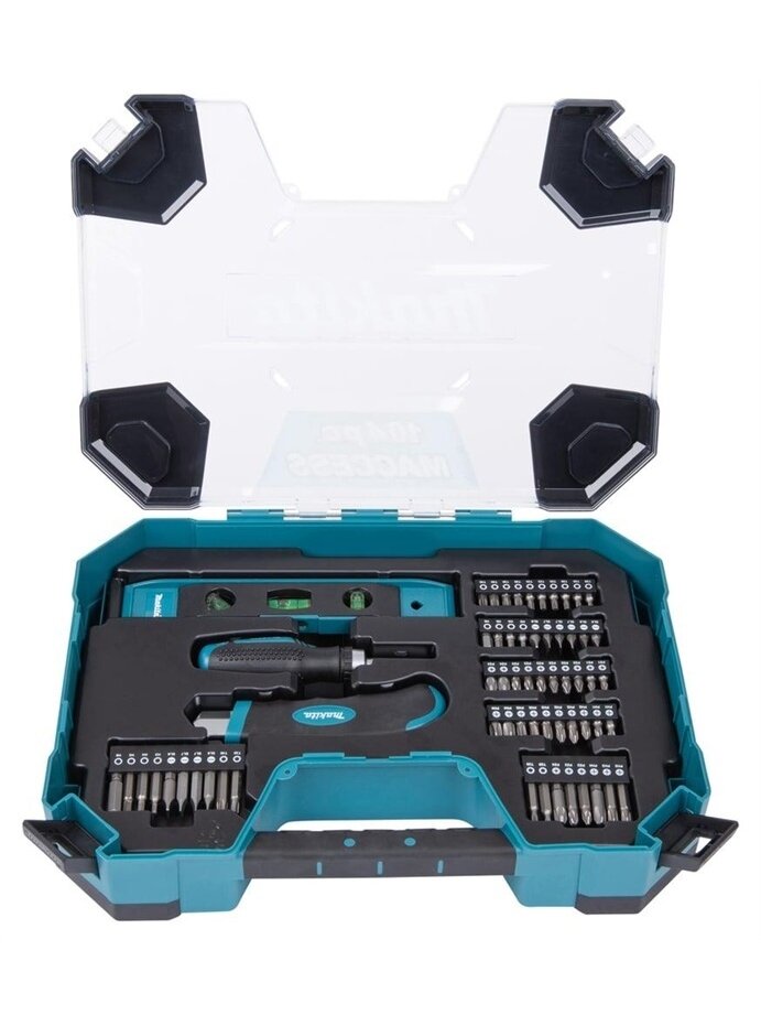 Sukimo antgalių ir grąžtų rinkinys Makita 104 vnt. 2 Sukimo antgalių ir grąžtų rinkinys Makita 104 vnt. 2