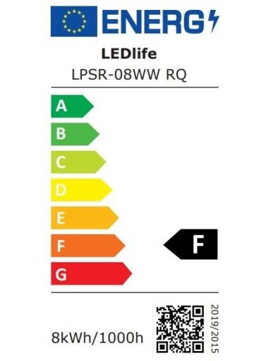 ŠVIEST TVIRT LPSR-08WN RQ 8W LED 3000K