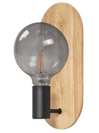 ŠVIESTUV DECOR WOOD WALL BK WD E27