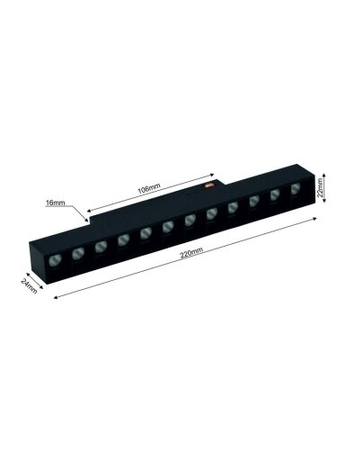 Šviestuvas Modoled Magnetic, 12 W, LED, 3000 - 6000 °K