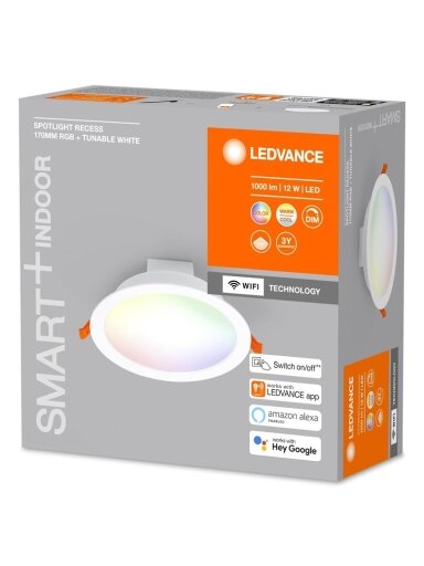 ŠVIESTUVAS MONTUOJAMAS WIFI 12W D170 RGBTW 1000LM