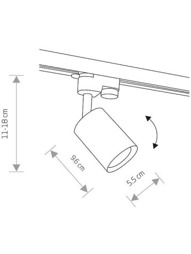Šviestuvas Nowodvorski TRACK Eye Spot, 10 W, GU10, 9321