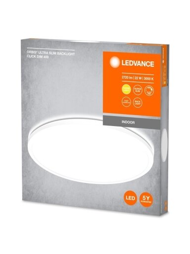 Šviestuvas plafonas Ledvance ORBIS ULTRA SLIM CLICKDIM, 22 W