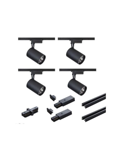 Šviestuvų bėginė sistema DPM X-LINE, 4x15 W, LED