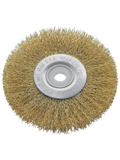 Šveitimo šepetys diskinis, kampiniam šlifuokliui, ⌀22.2mm (varis) Modeco Expert | d-150 mm