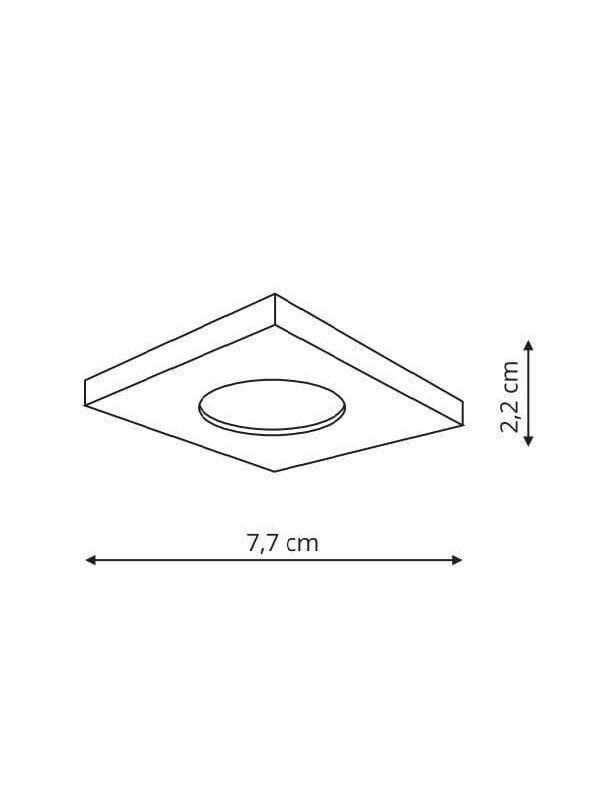 Šviestuvas įleidžiamas Light Prestige Lagos, 50W, GU10,balt. 2