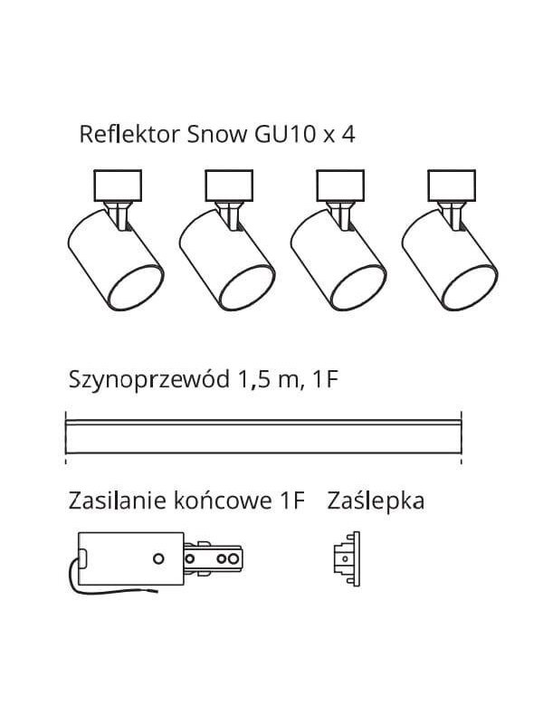 Šviestuvas lubų Light Prestige Snow Set, 4X50 W, GU10 2