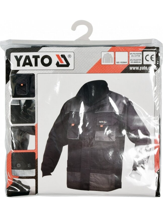 Švarkas darbinis juodas/pilkas Yato | XL 1 Švarkas darbinis juodas/pilkas Yato | XL 1