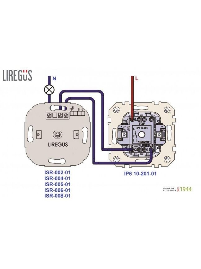 Šviesos reguliatorius LIREGUS EPSILON, šampano spalvos 2 Šviesos reguliatorius LIREGUS EPSILON, šampano spalvos 2