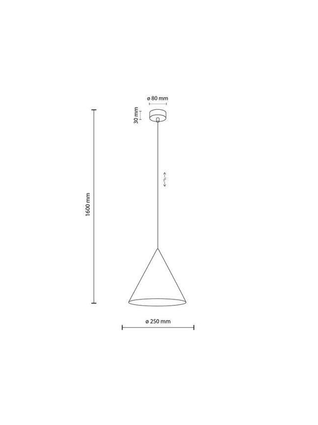 Šviestuvas kabinamas TK Lighting Cono 6632, 15 W, E27 2