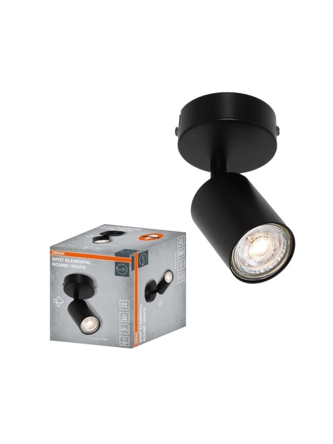 Šviestuvas kryptinis Osram, 1xGU10, juodas 2 Šviestuvas kryptinis Osram, 1xGU10, juodas 2