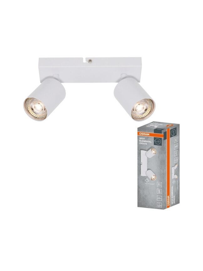 Šviestuvas kryptinis Osram, 2xGU10, baltas 1