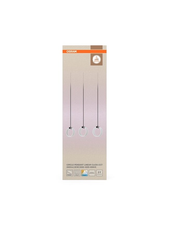 Šviestuvas lubų Osram, LED, 20W, 3000-6500K, 1300lm. 2 Šviestuvas lubų Osram, LED, 20W, 3000-6500K, 1300lm. 2