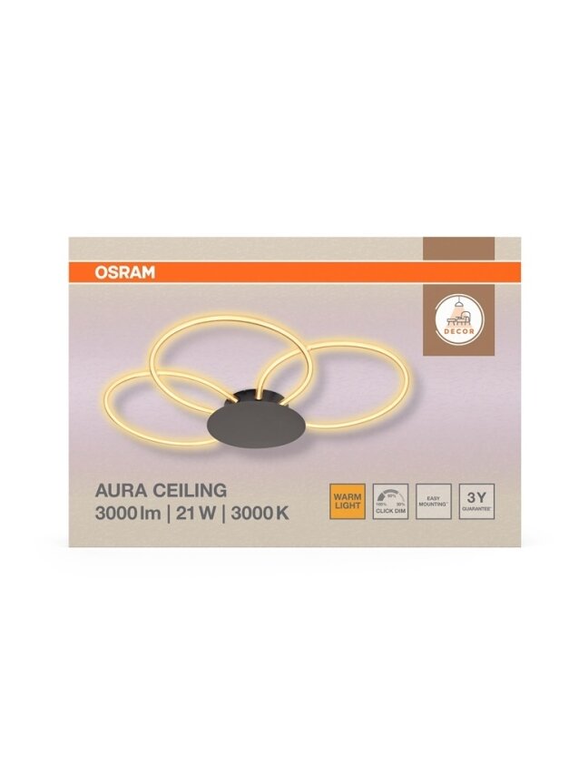 Šviestuvas lubų Osram, LED, 21W, 3000K, 2200lm. 1 Šviestuvas lubų Osram, LED, 21W, 3000K, 2200lm. 1