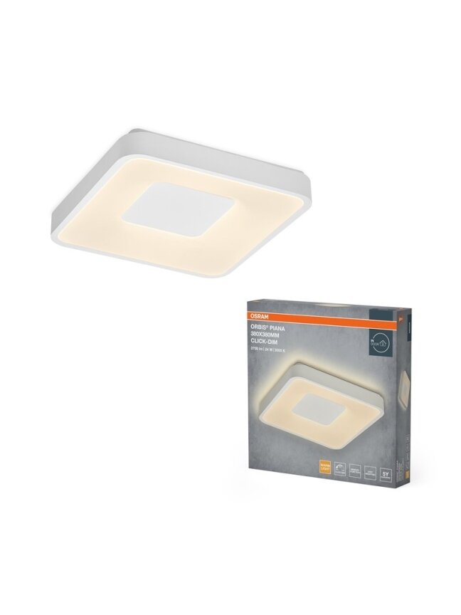 Šviestuvas lubų Osram, LED, 24W, 3000K,1450lm, Ø380,baltas 1 Šviestuvas lubų Osram, LED, 24W, 3000K,1450lm, Ø380,baltas 1