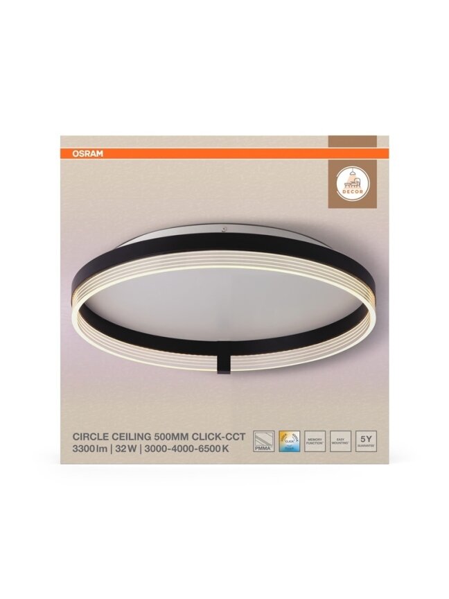Šviestuvas lubų Osram, LED, 32W, 3000-6500K, 1800lm. 2 Šviestuvas lubų Osram, LED, 32W, 3000-6500K, 1800lm. 2