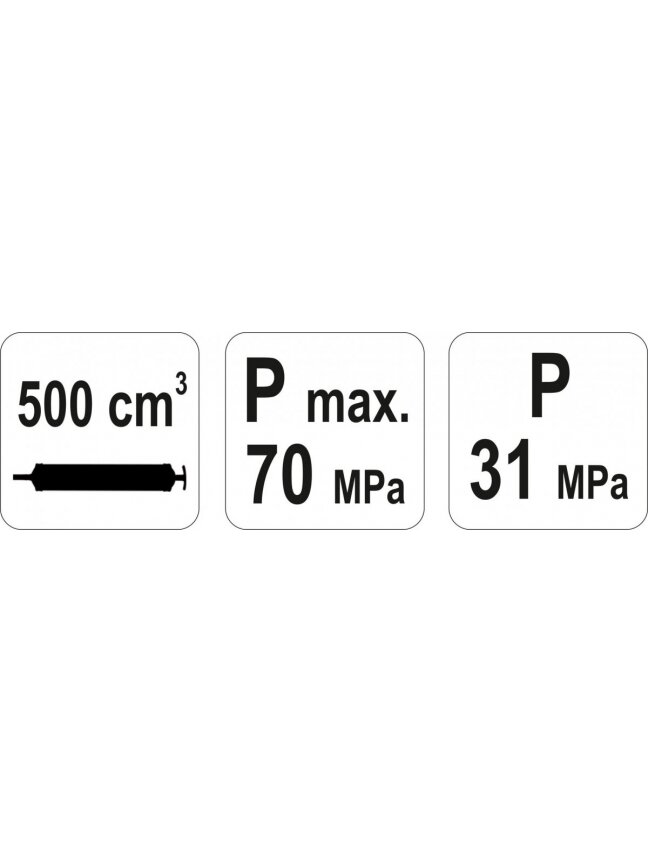Švirkštas tepalui 0,5 ltr Yato 3