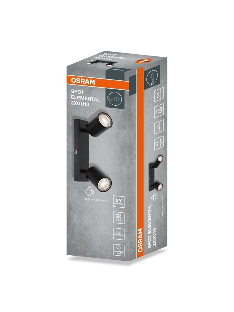 Šviestuvas kryptinis Osram, 2xGU10, juodas 1