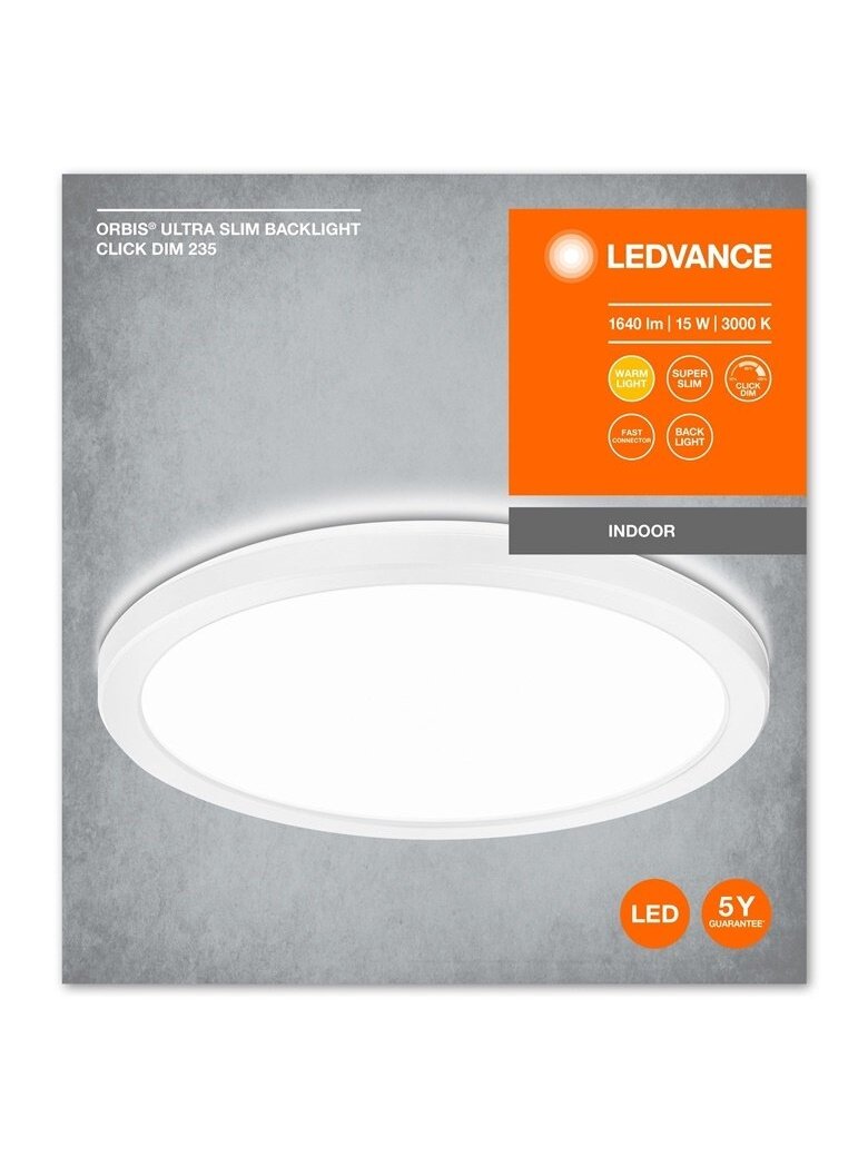 Šviestuvas plafonas Ledvance ORBIS ULTRA SLIM CLICKDIM, 15 W 2 Šviestuvas plafonas Ledvance ORBIS ULTRA SLIM CLICKDIM, 15 W 2