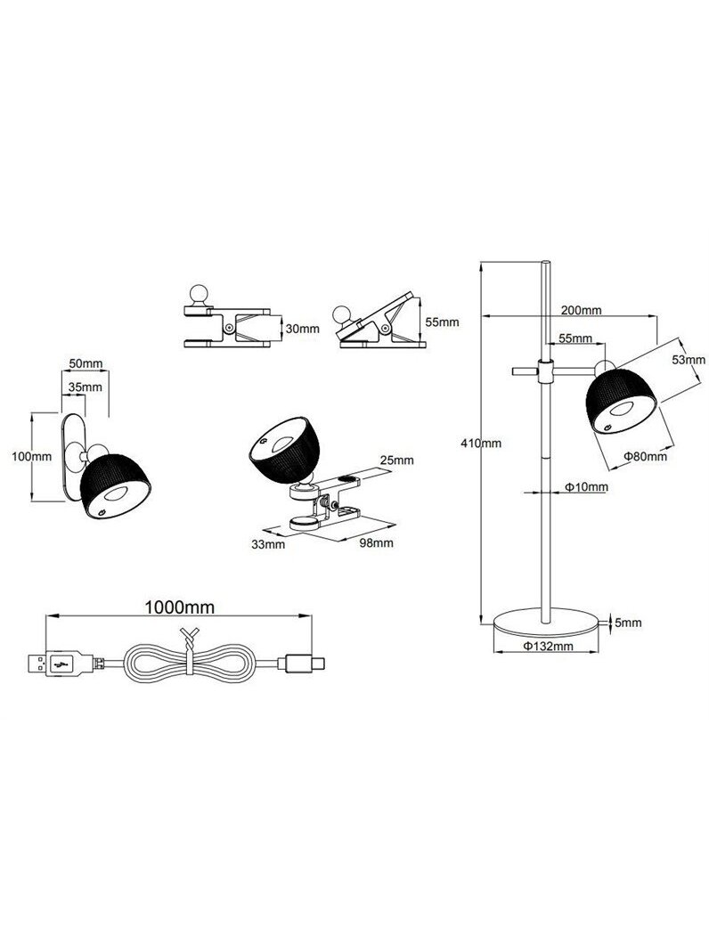 Šviestuvas Reality MAXIMA, LED, pastatomas, 3W 2