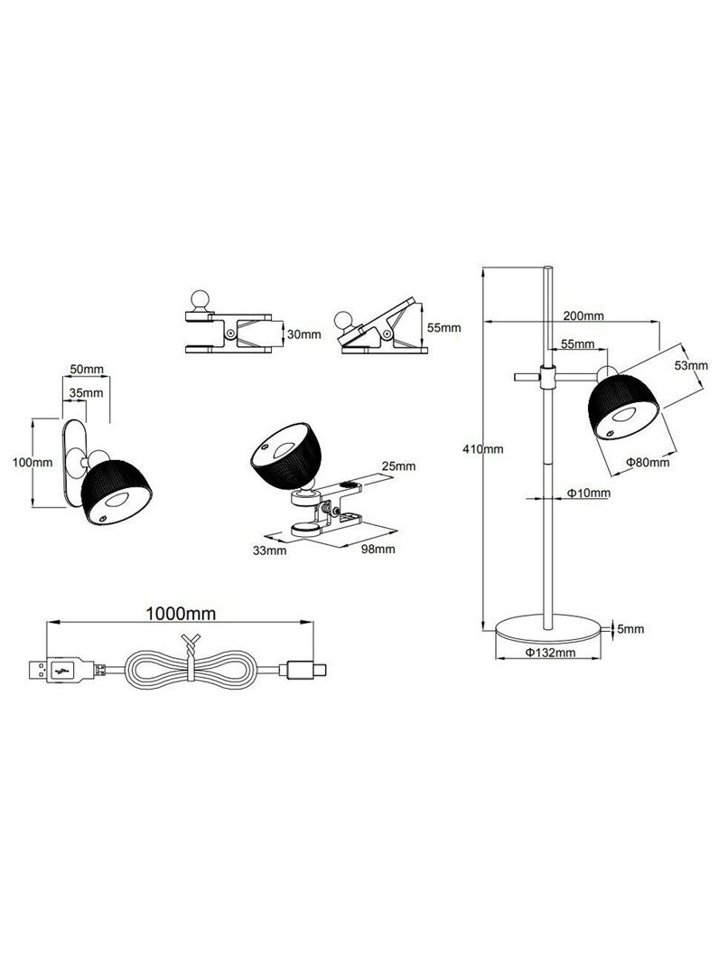 Šviestuvas Reality MAXIMA, LED, pastatomas, 3W 2 Šviestuvas Reality MAXIMA, LED, pastatomas, 3W 2