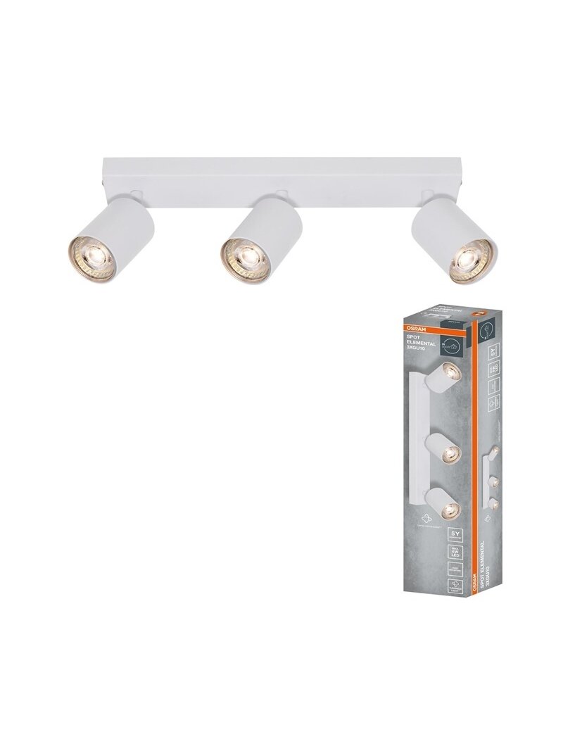 Šviestuvas kryptinis Osram, 3xGU10, baltas. 1 Šviestuvas kryptinis Osram, 3xGU10, baltas. 1