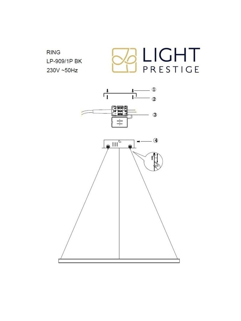 Šviestuvas lubų Light Prestige Ring, 35 W, LED, 3 - 6K 2 Šviestuvas lubų Light Prestige Ring, 35 W, LED, 3 - 6K 2