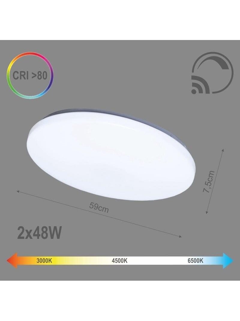 Šviestuvas plafonas Tope Sopot, 2x48W, LED, Ø585mm 2