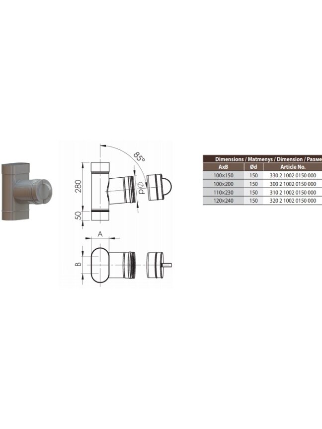 SWO pravala su akle NP d.150/100x200 (300 2 1002 0150 000)
