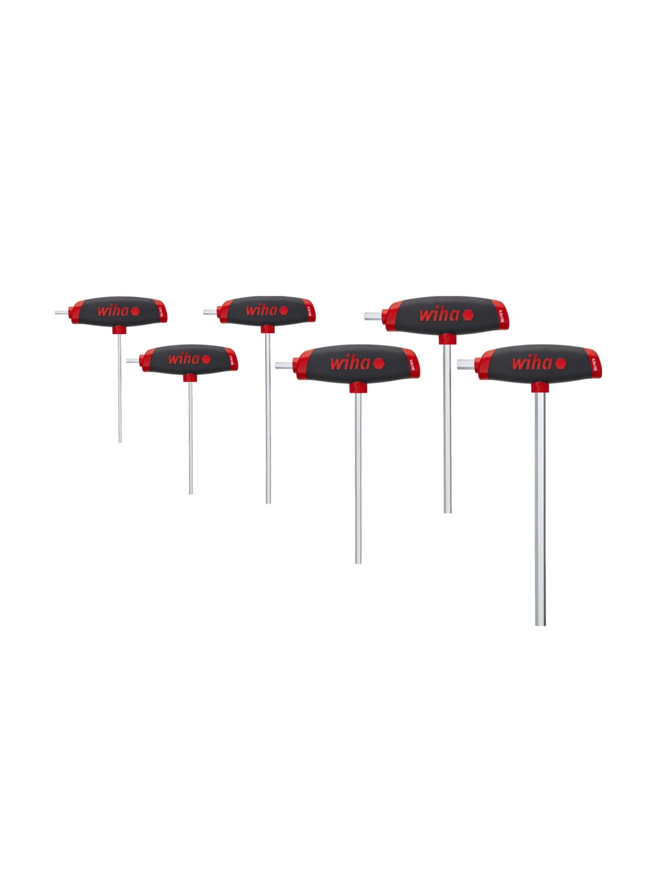 T formos raktų rinkinys ComfortGrip WIHA, 6 vnt