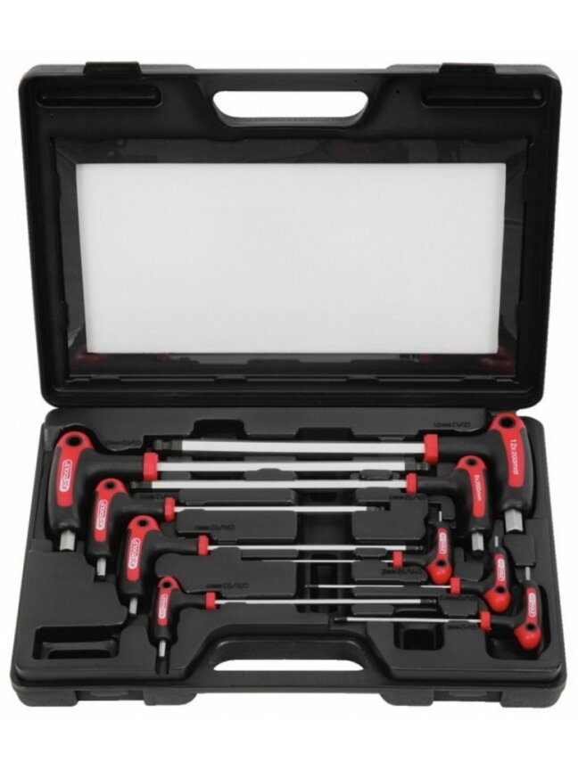T- formos raktų komplektas, šešiakampiai HEX 2-12 mm, 9 vnt, KS Tools T- formos raktų komplektas, šešiakampiai HEX 2-12 mm, 9 vnt, KS Tools
