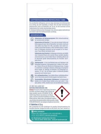 Tabletės Dr. Beckmann, kavos aparatui valyti, 6 vnt. 1 Tabletės Dr. Beckmann, kavos aparatui valyti, 6 vnt. 1