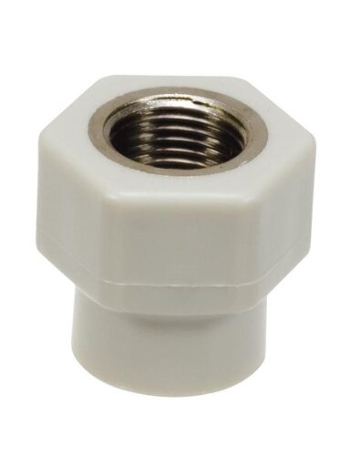 Tarpmovė 24.2025A PPR, 20 mmx3/4" metal. vidin. sriegis Tarpmovė 24.2025A PPR, 20 mmx3/4" metal. vidin. sriegis