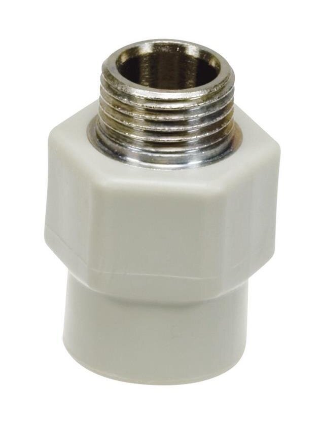 Tarpmovė 23.2520A PPR, 25 mmx1/2" metal. išor. sriegis Tarpmovė 23.2520A PPR, 25 mmx1/2" metal. išor. sriegis