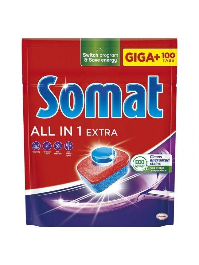 TABLETĖS INDAP SOMAT ALLIN1 EXTRA 100VNT TABLETĖS INDAP SOMAT ALLIN1 EXTRA 100VNT