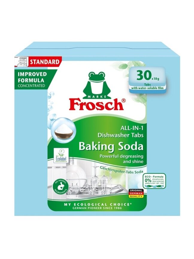 TABLETĖS INDAPLOVĖMS FROSCH SU SODA 540G TABLETĖS INDAPLOVĖMS FROSCH SU SODA 540G