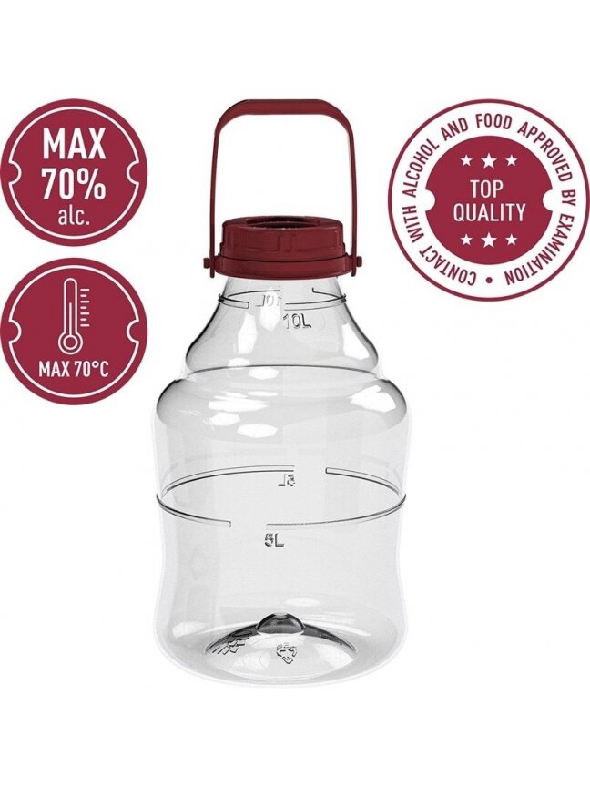 TALPA FERMENTACIJAI PLASTIKINĖ 10L 2