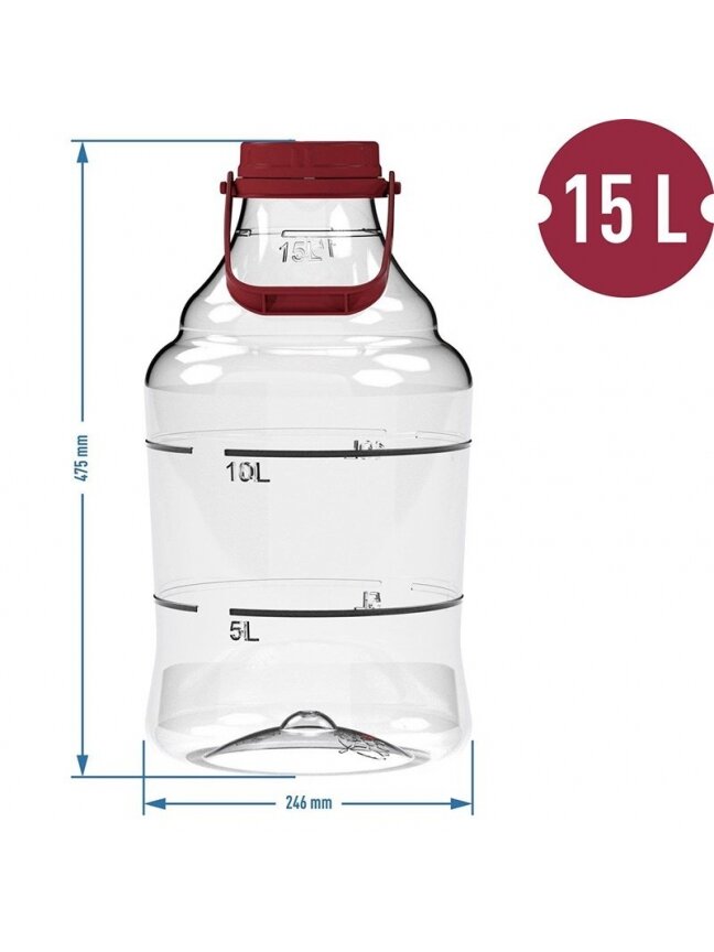 TALPA FERMENTACIJAI PLASTIKINĖ 15L 2 TALPA FERMENTACIJAI PLASTIKINĖ 15L 2