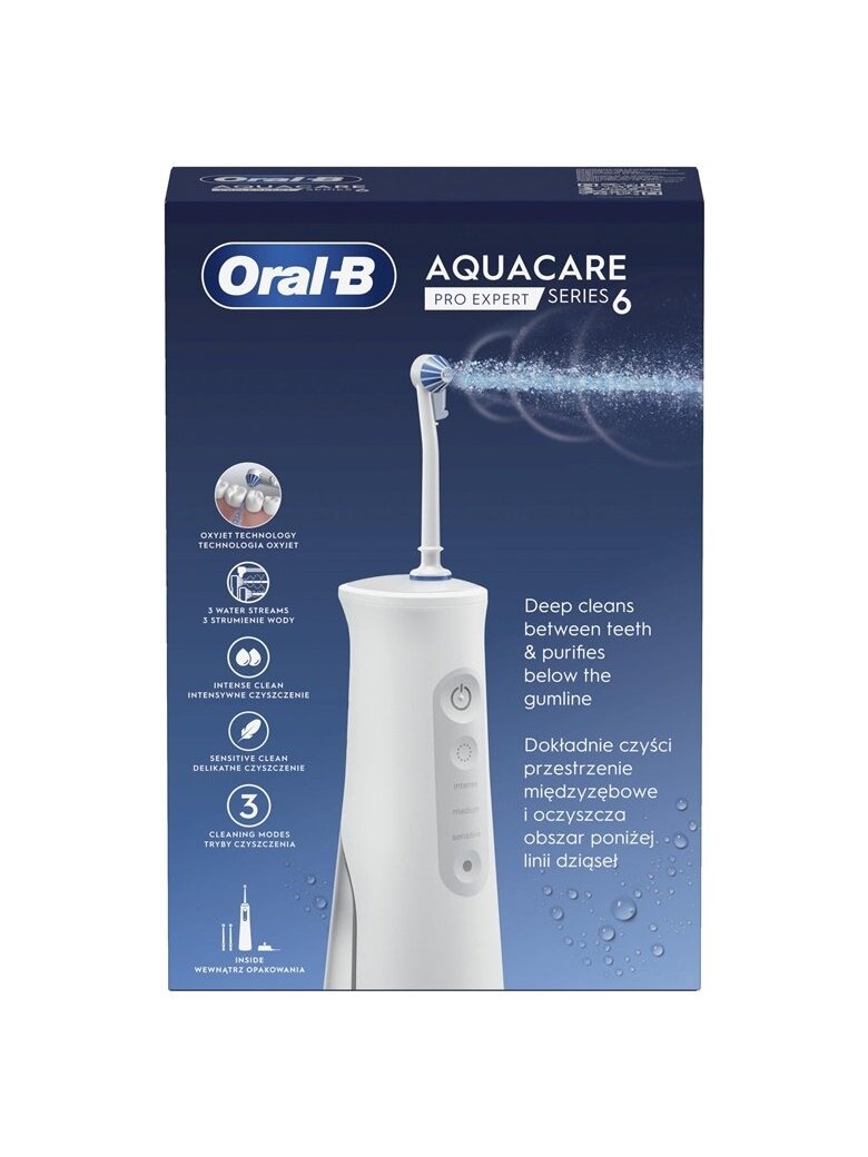 Tarpdančių irigatorius Oral-B AquaCare 6 PRO EXPERT, baltas 2
