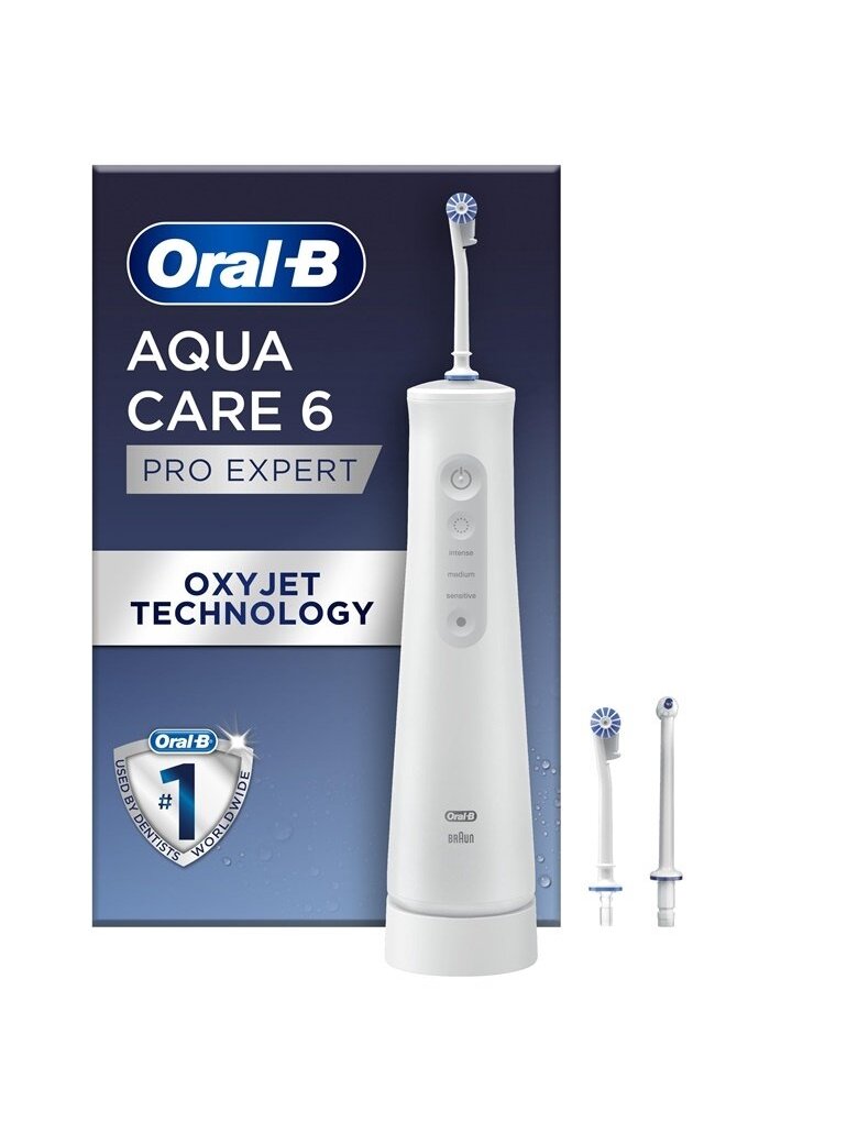 Tarpdančių irigatorius Oral-B AquaCare 6 PRO EXPERT, baltas